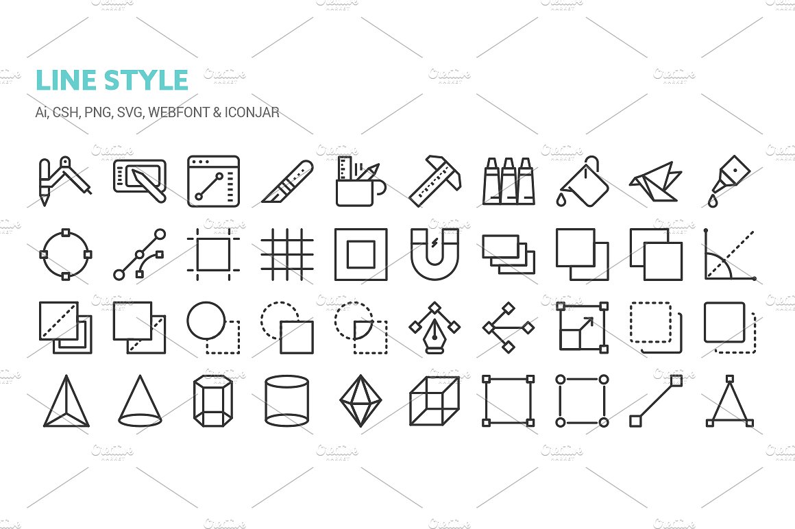 Graphic Design Tools Icons