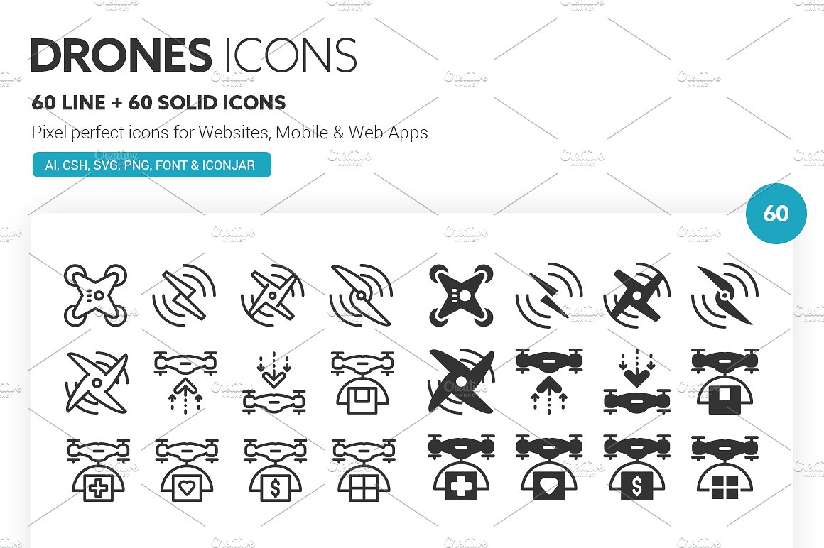 Drones Icons