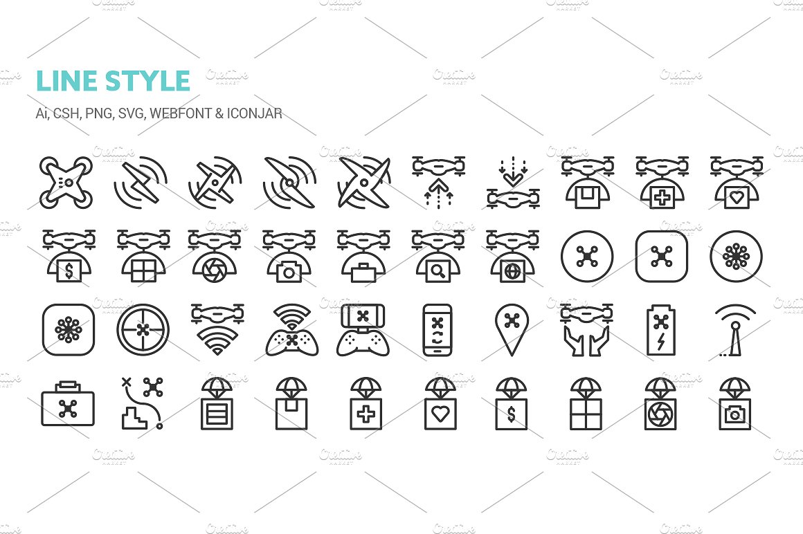 Drones Icons