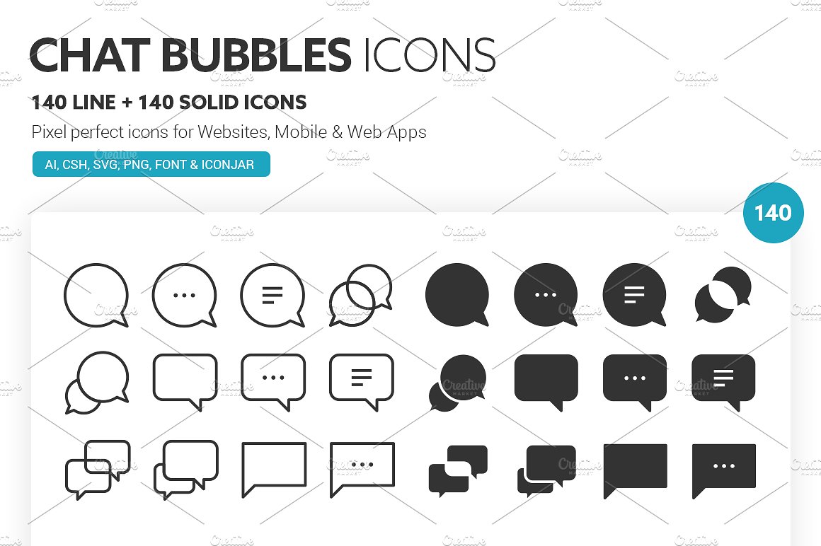 Chat Bubbles Icons