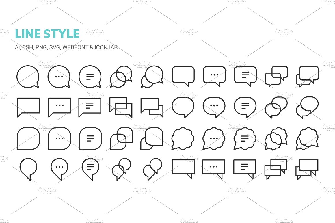 Chat Bubbles Icons