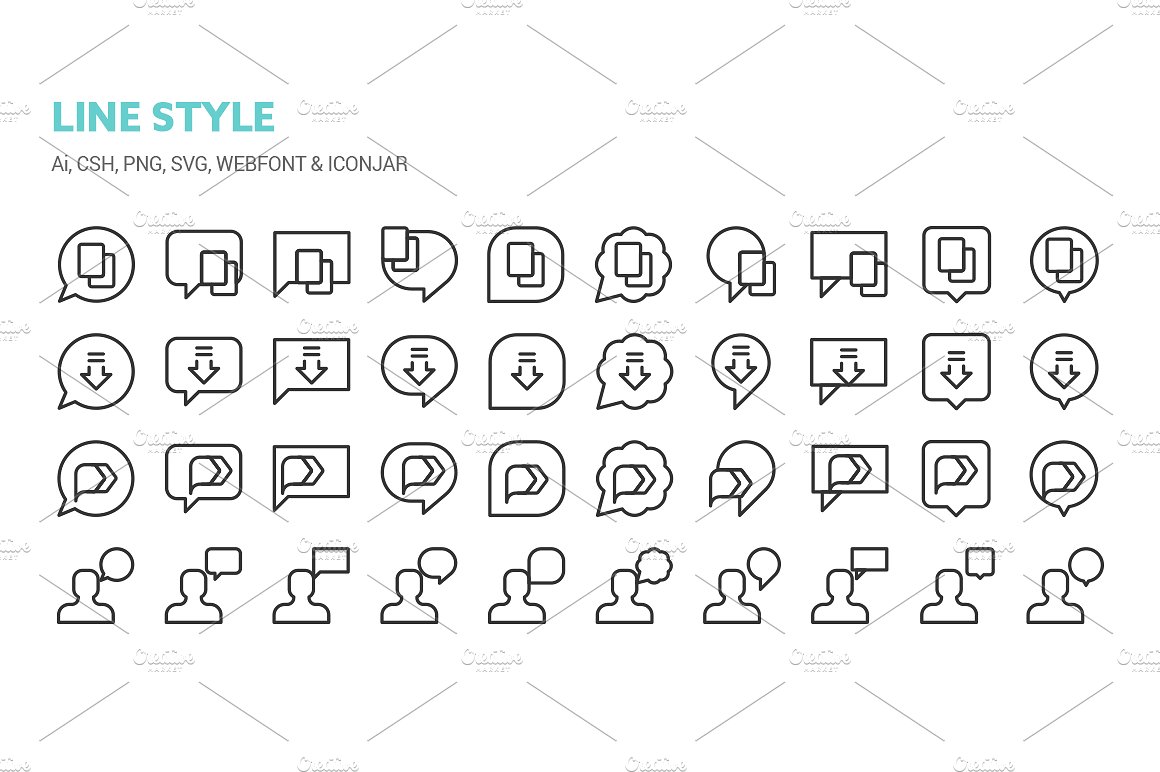 Chat Bubbles Icons