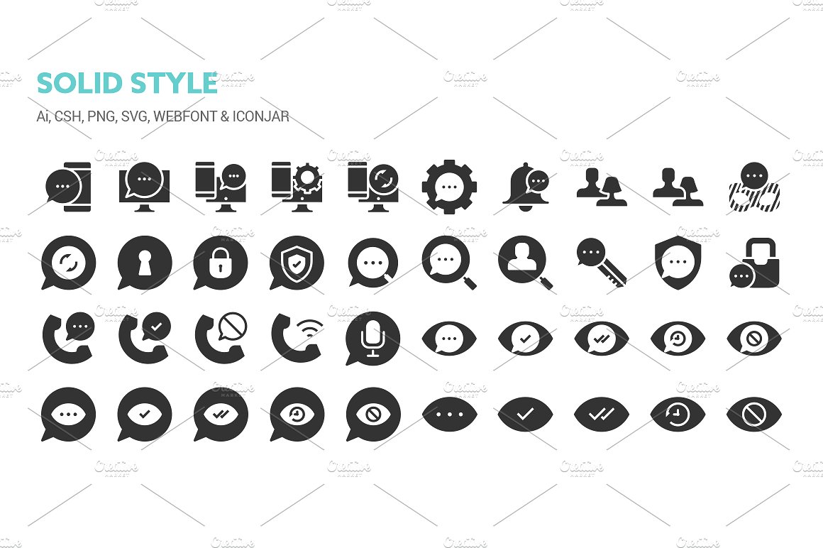 Chat App Content Icons