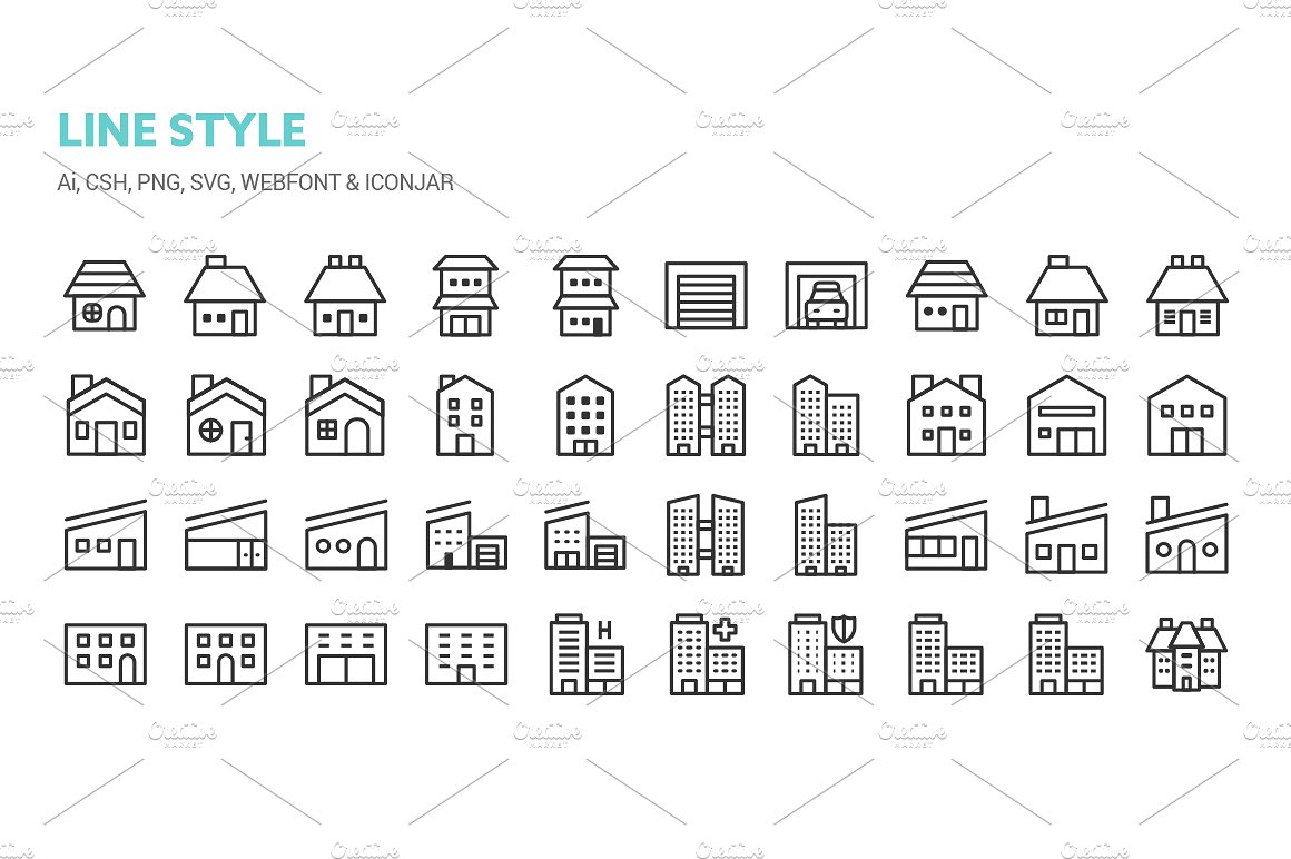 Buildings and Property Icons