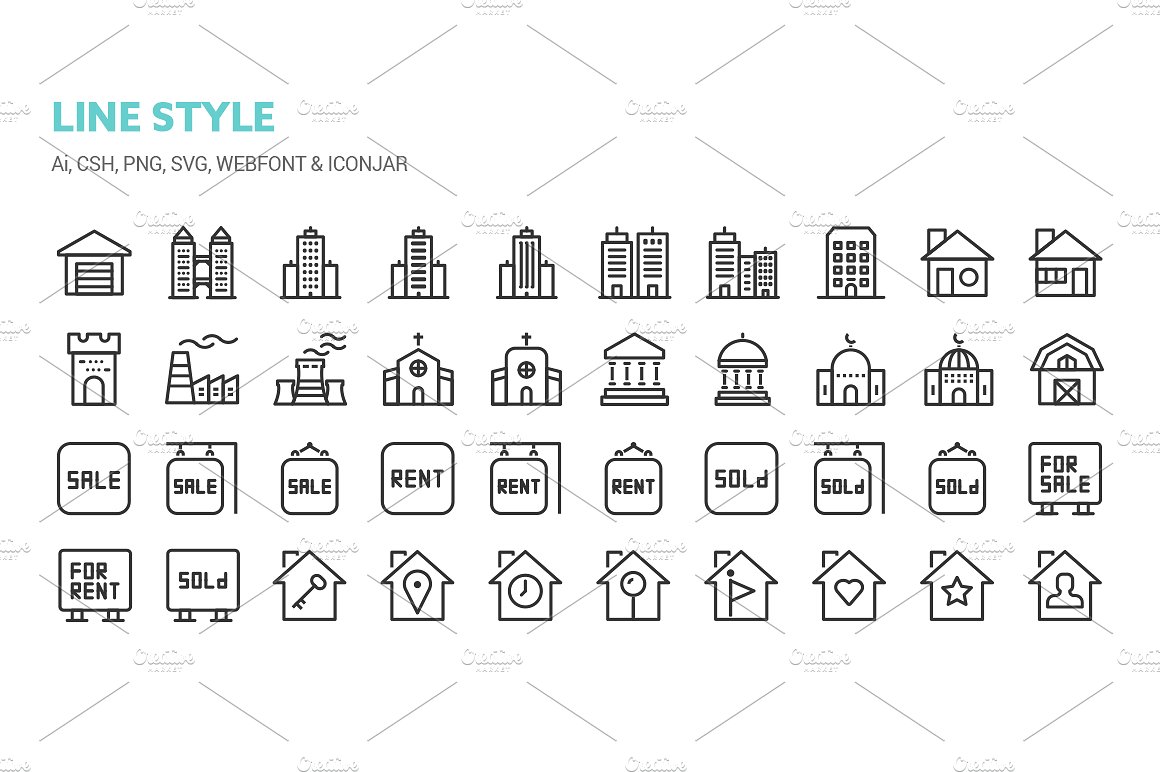 Buildings and Property Icons