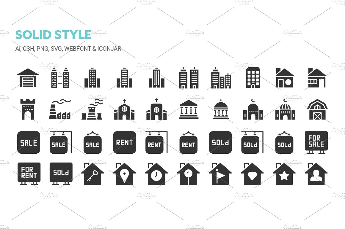 Buildings and Property Icons