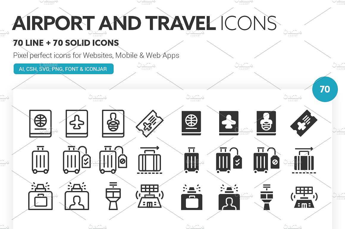 Airport and Travel Icons