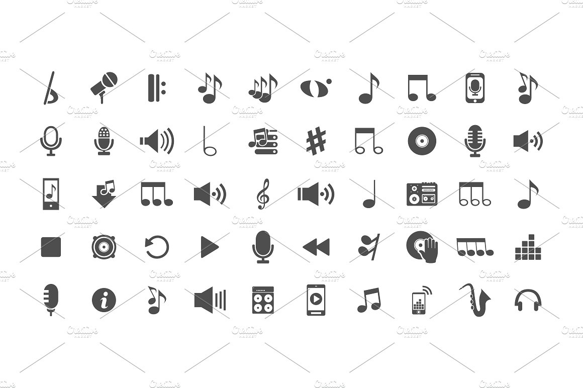 Collection music icons