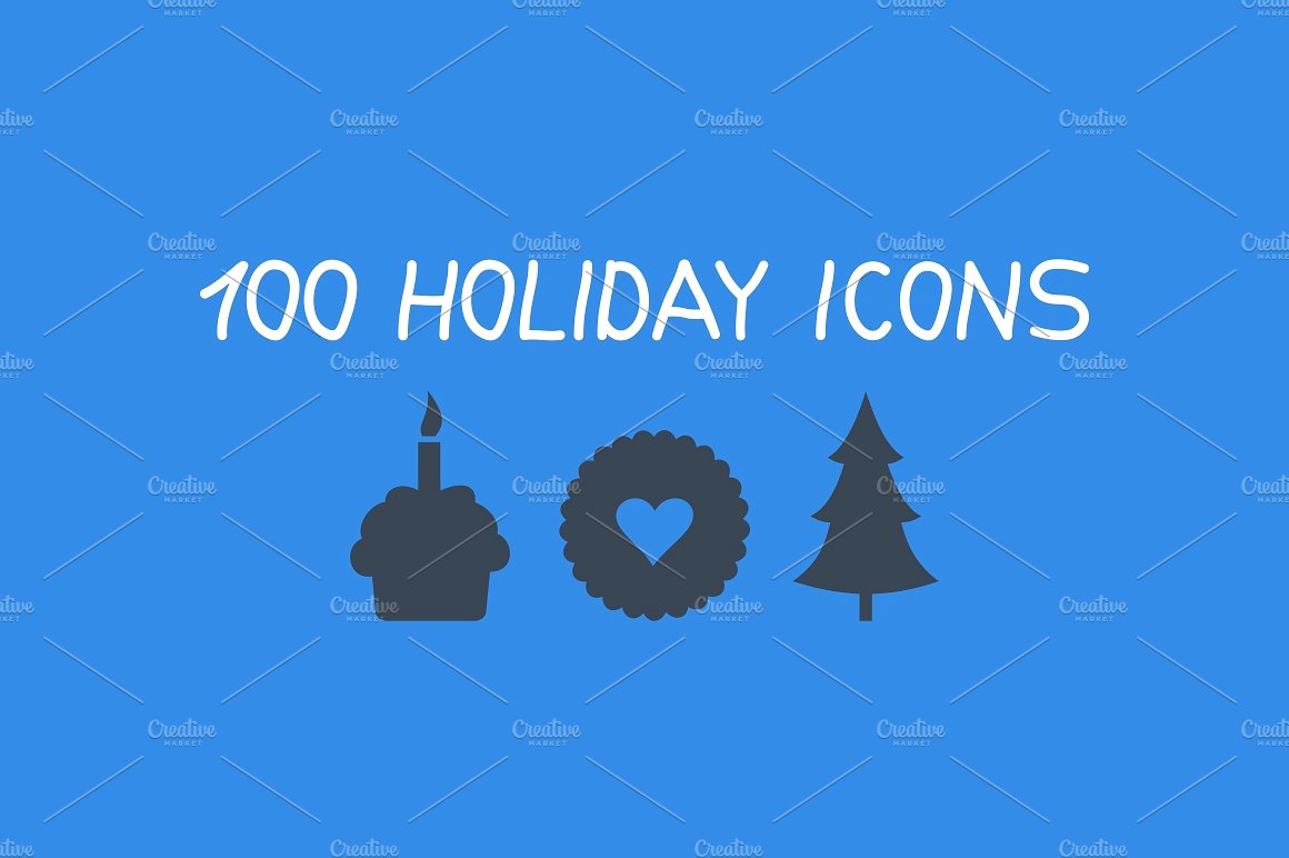 Collection holiday icons