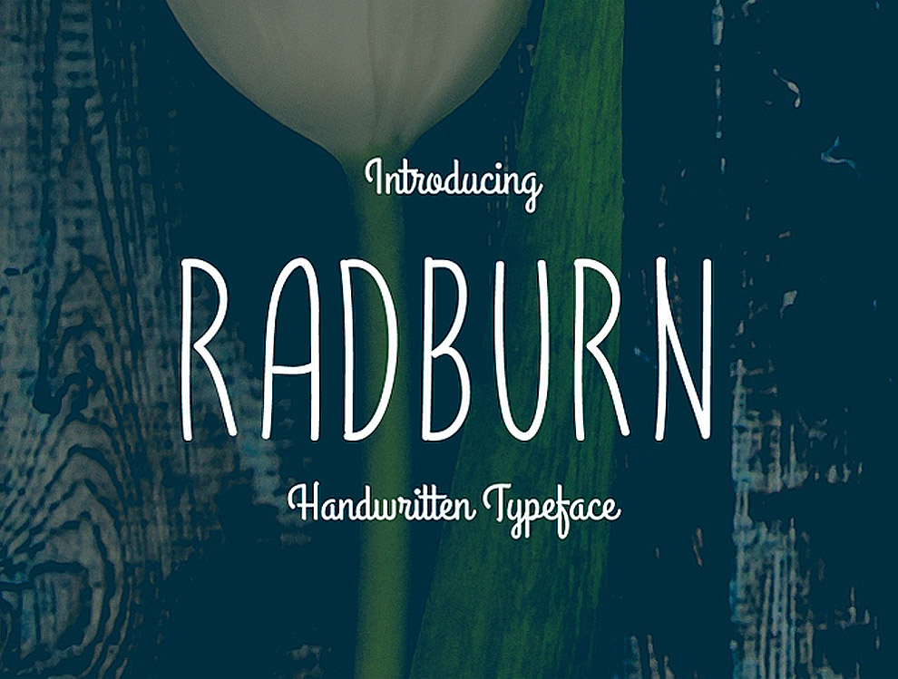 一款全新的时尚手写英文大写字体Radburn