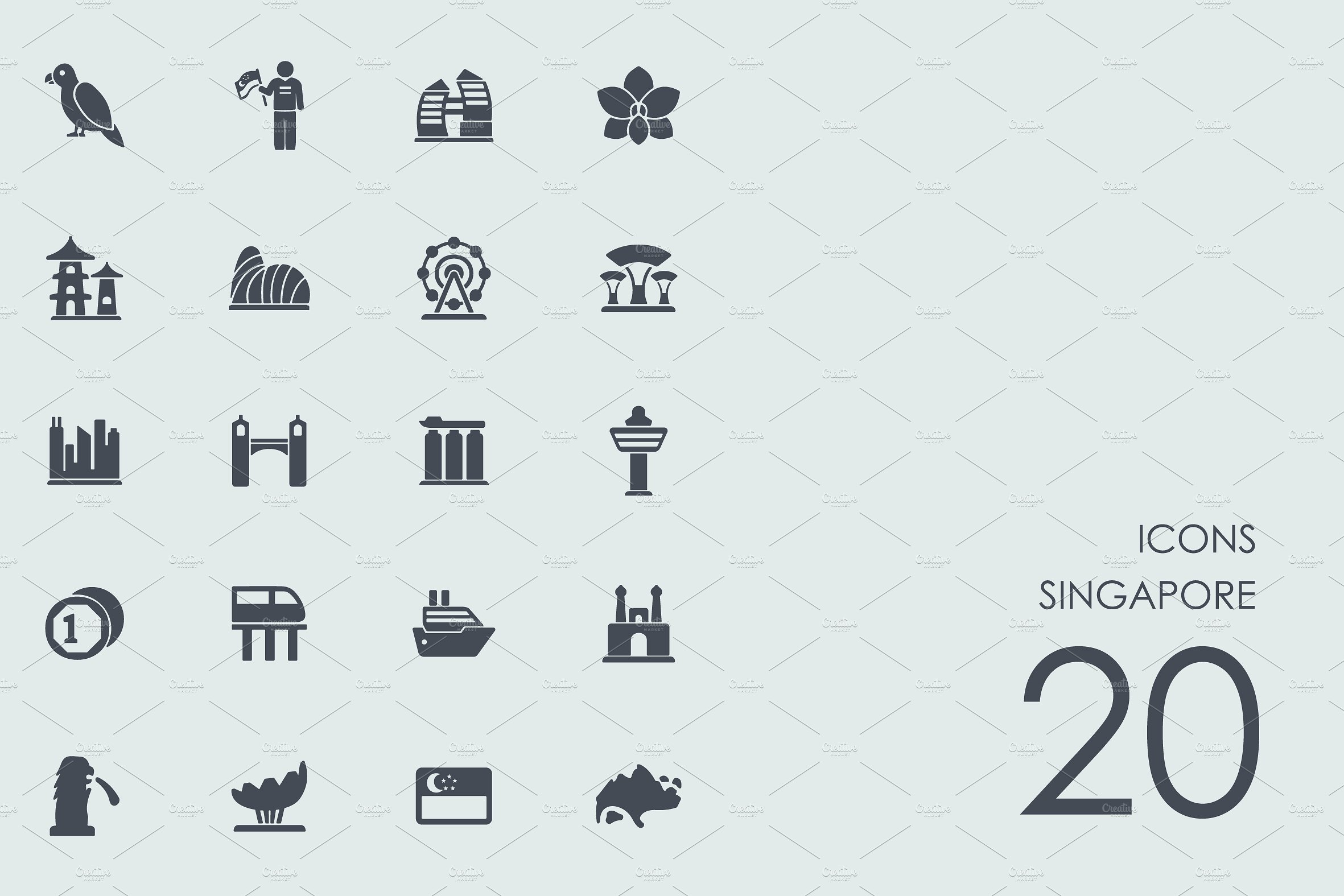 Singapore icons