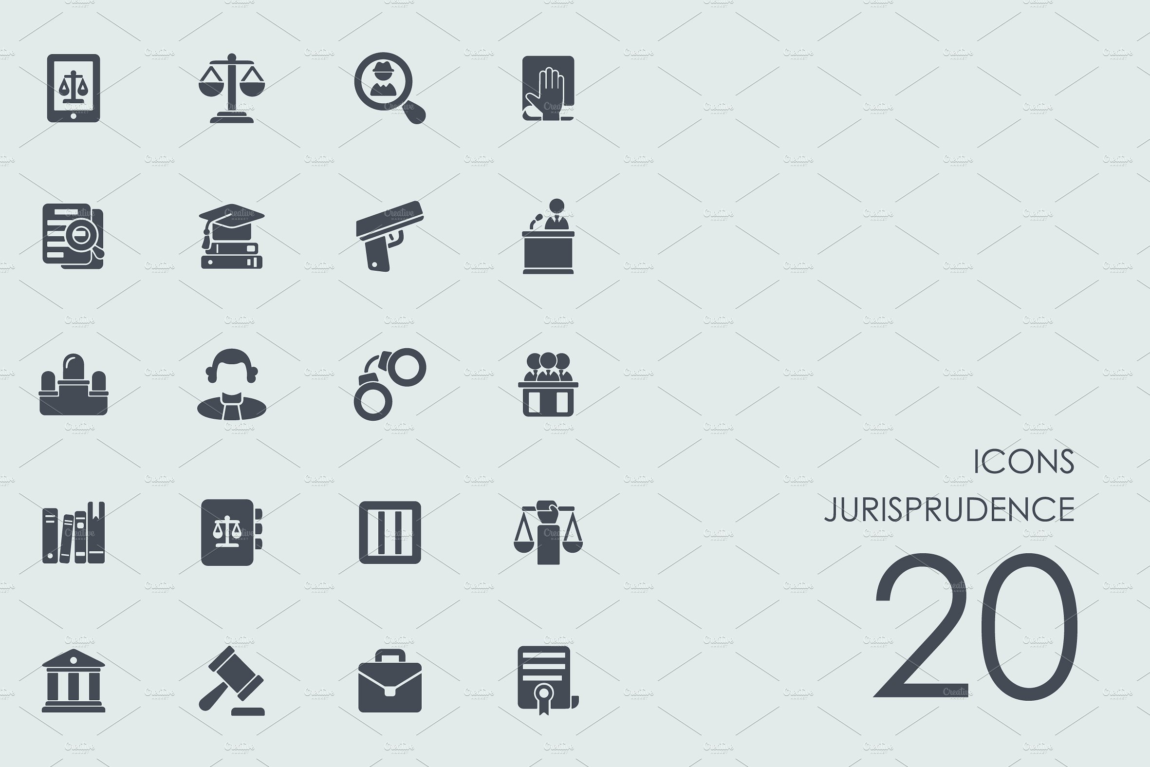 Jurisprudence icons