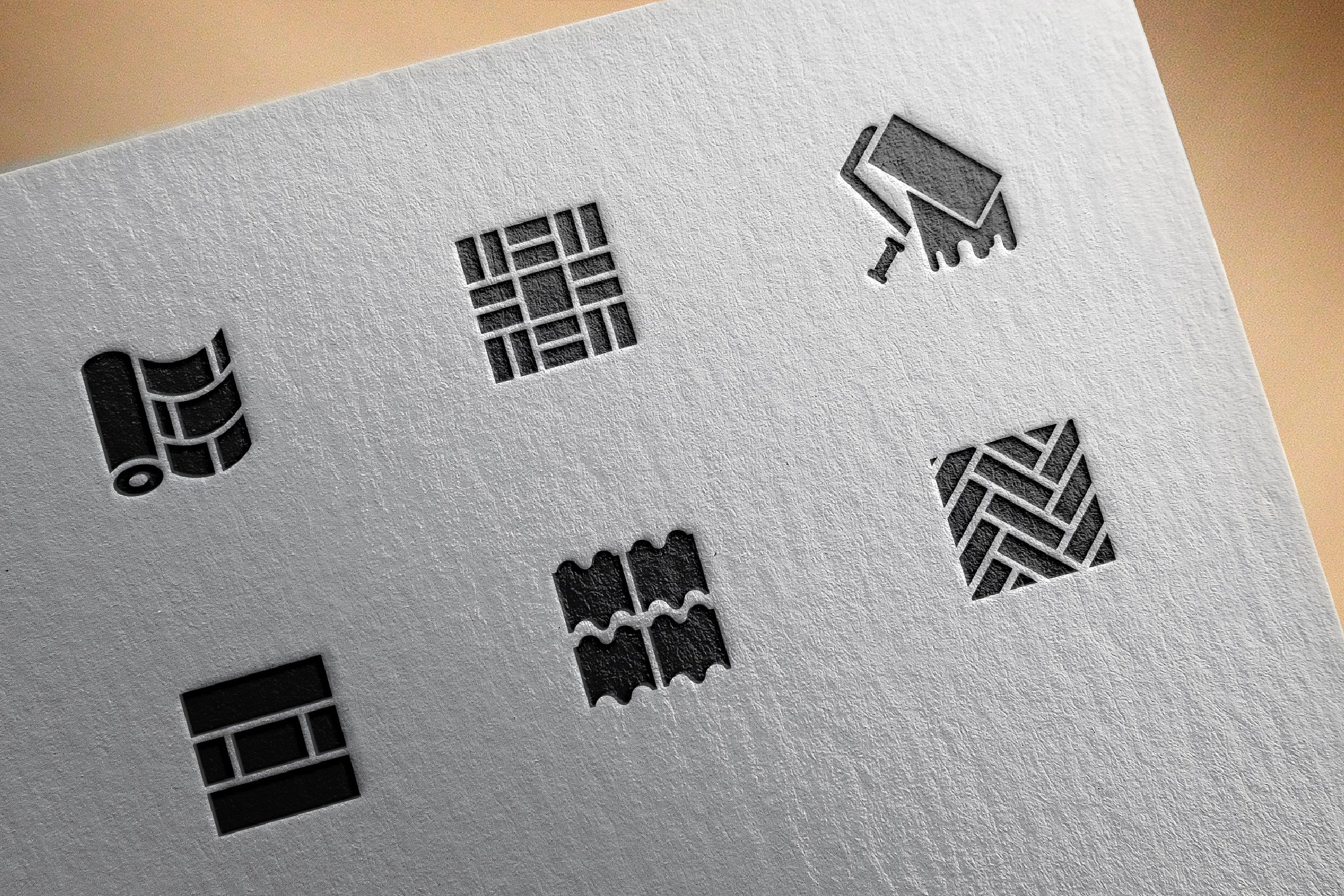 Building materials icons