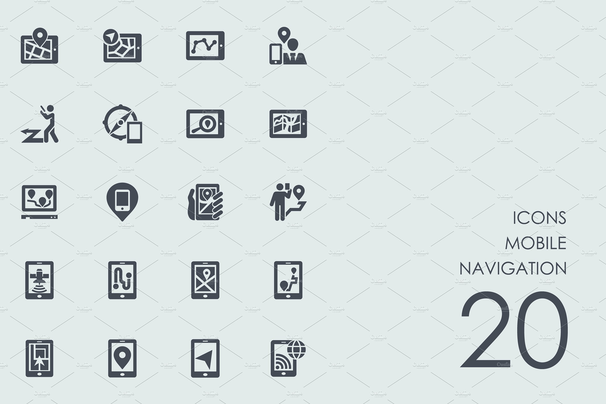 Mobile navigations icons