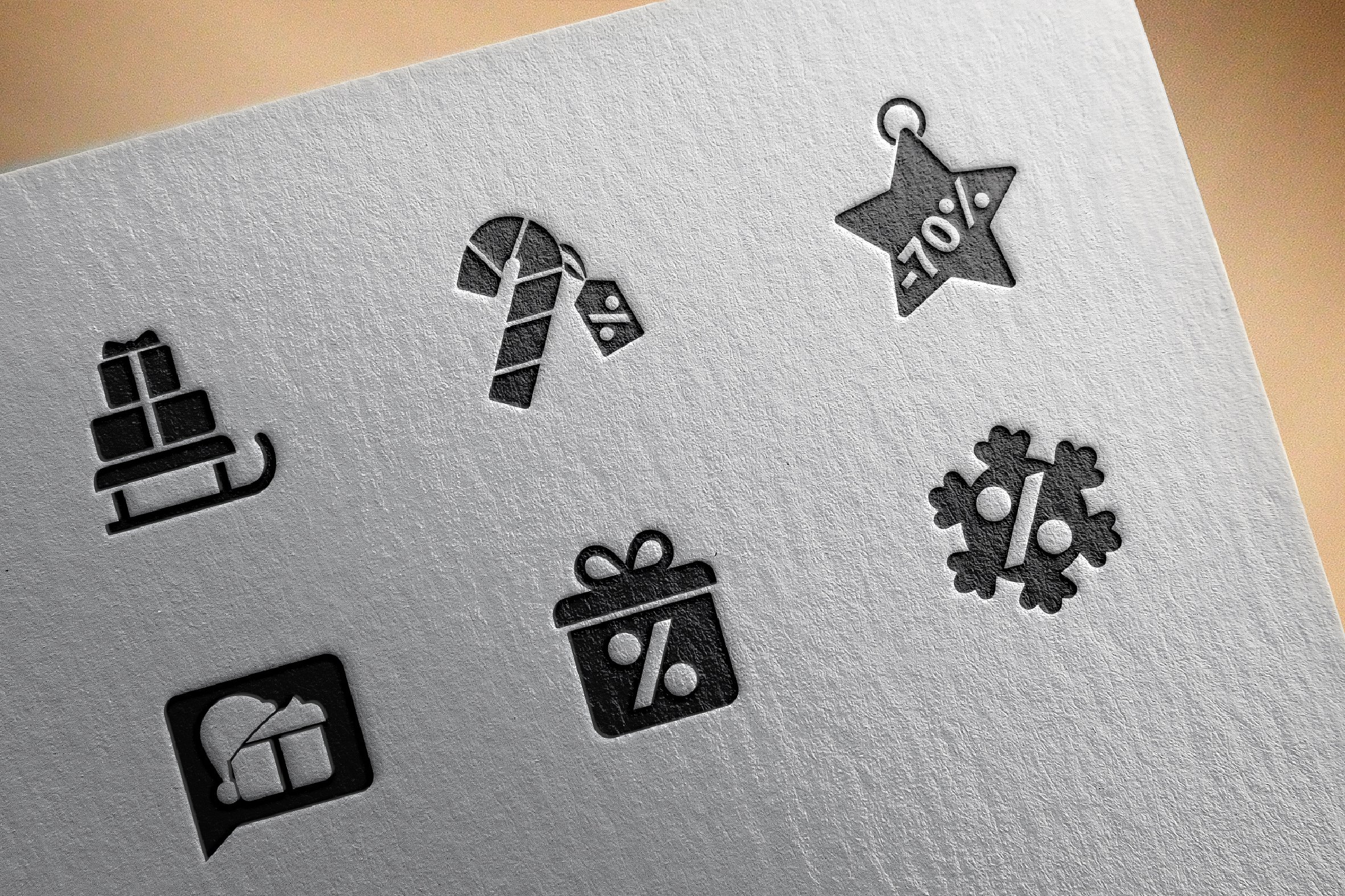 Christmas discounts icons