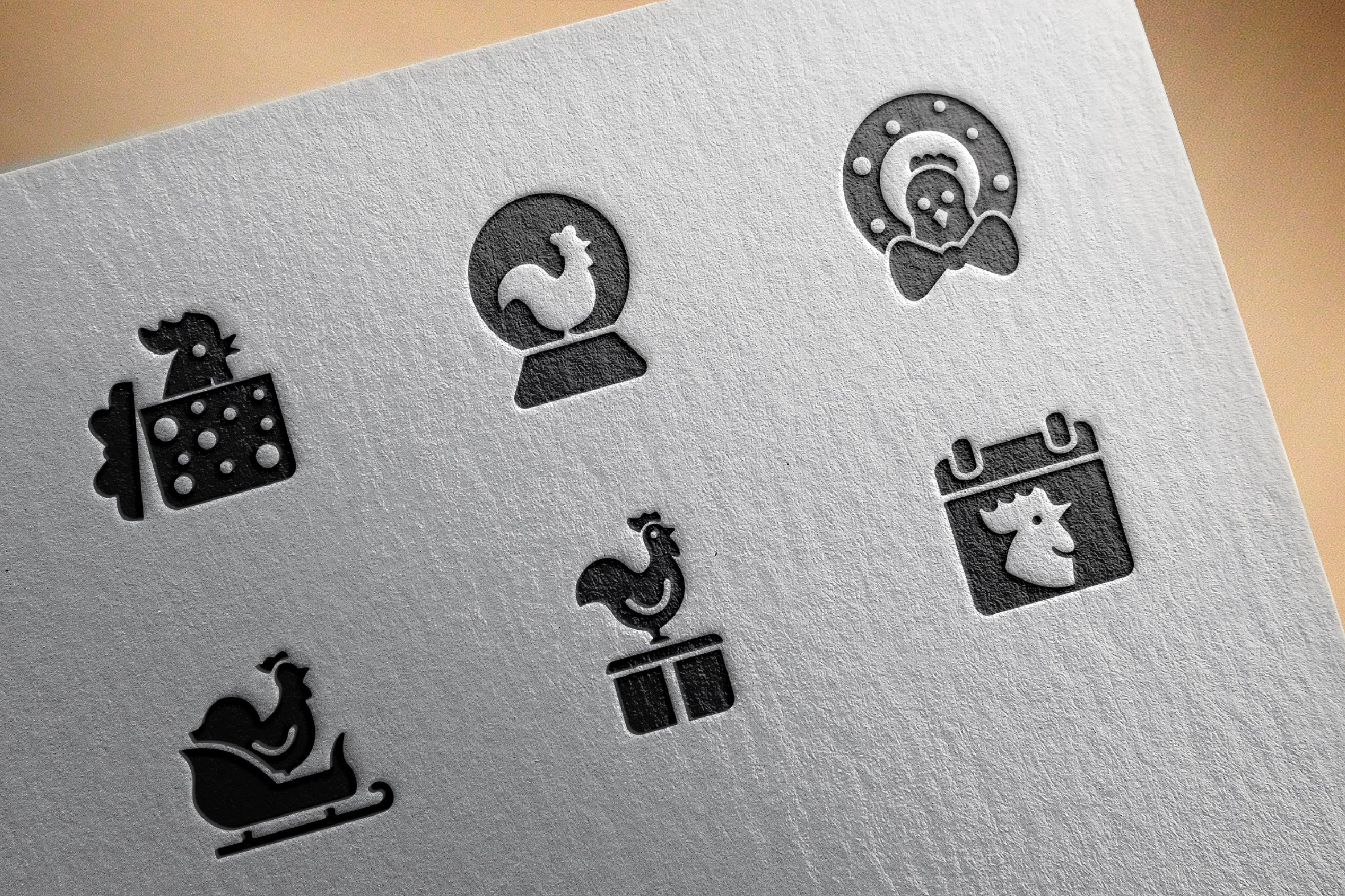 2017 year of the rooster icons