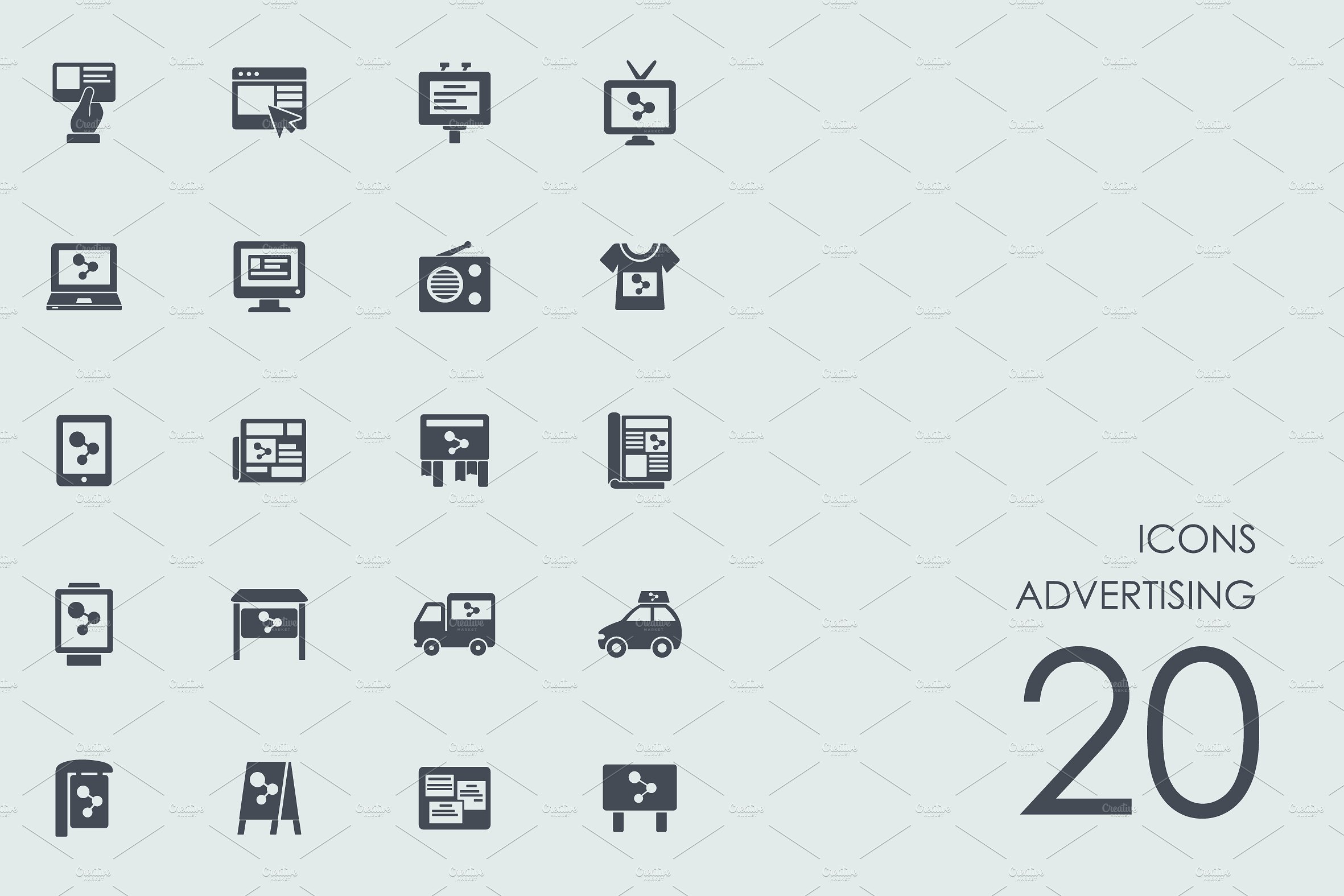 Advertising icons