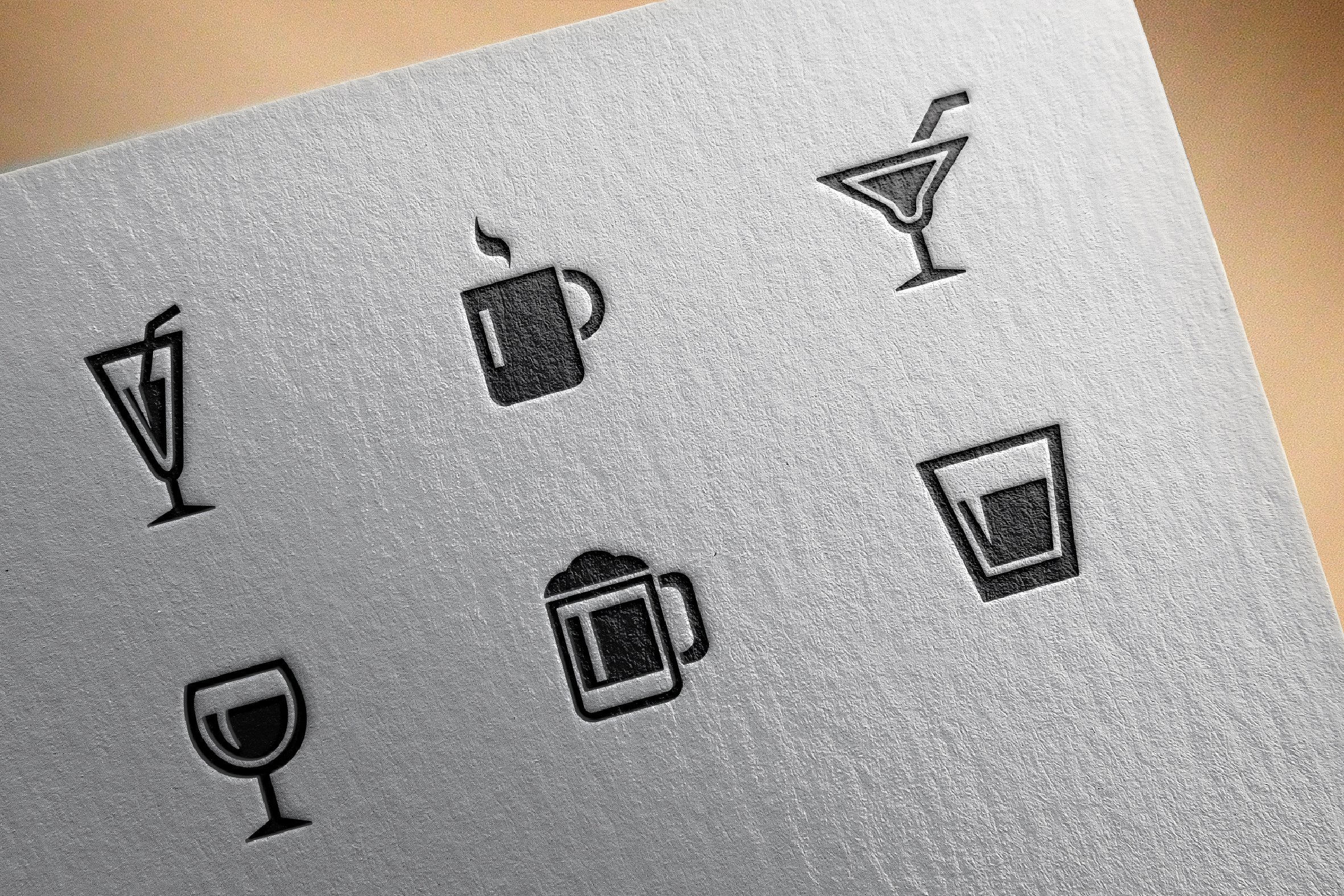 Glass, cups icons