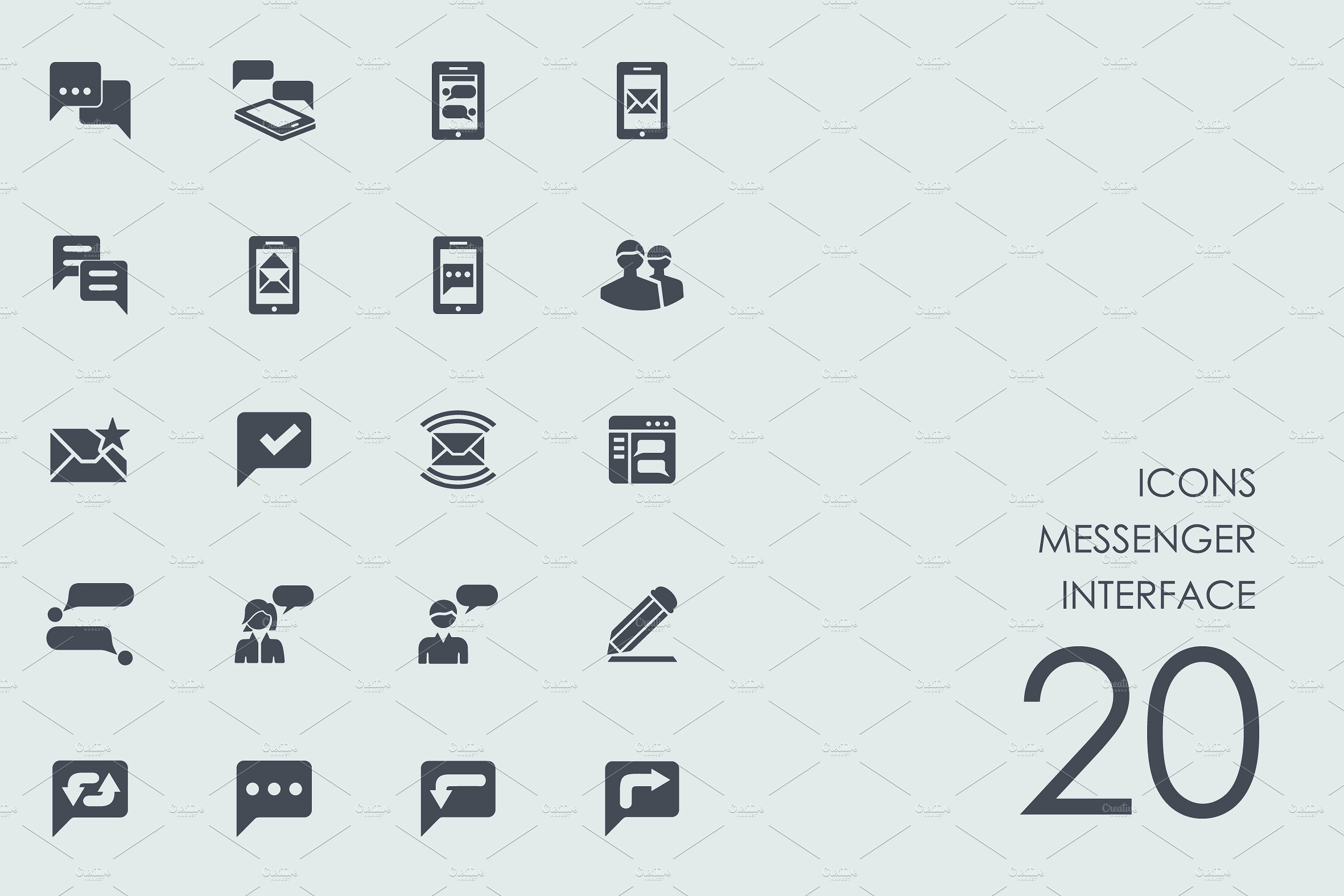 Messenger interface icons