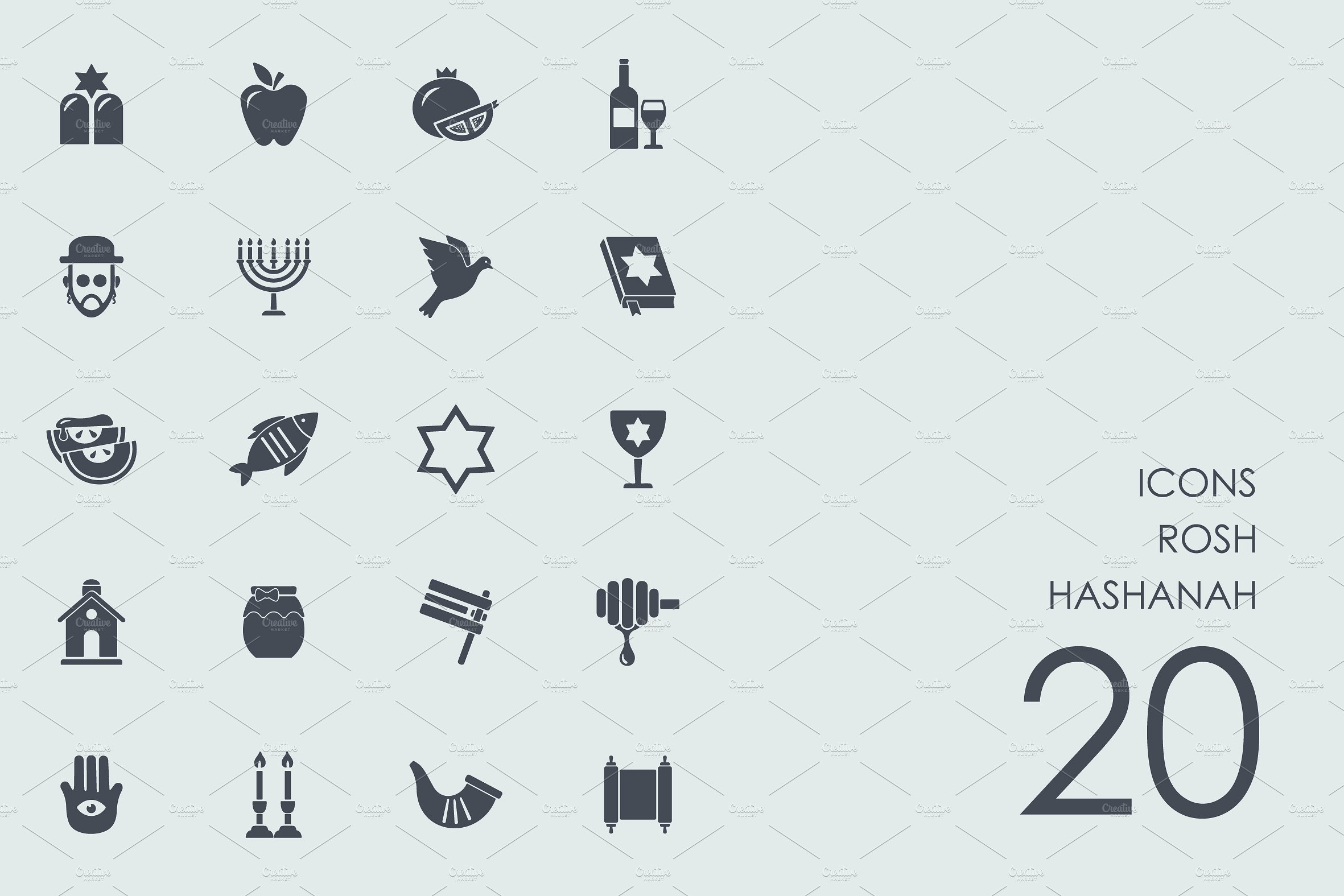 Rosh Hashanah icons