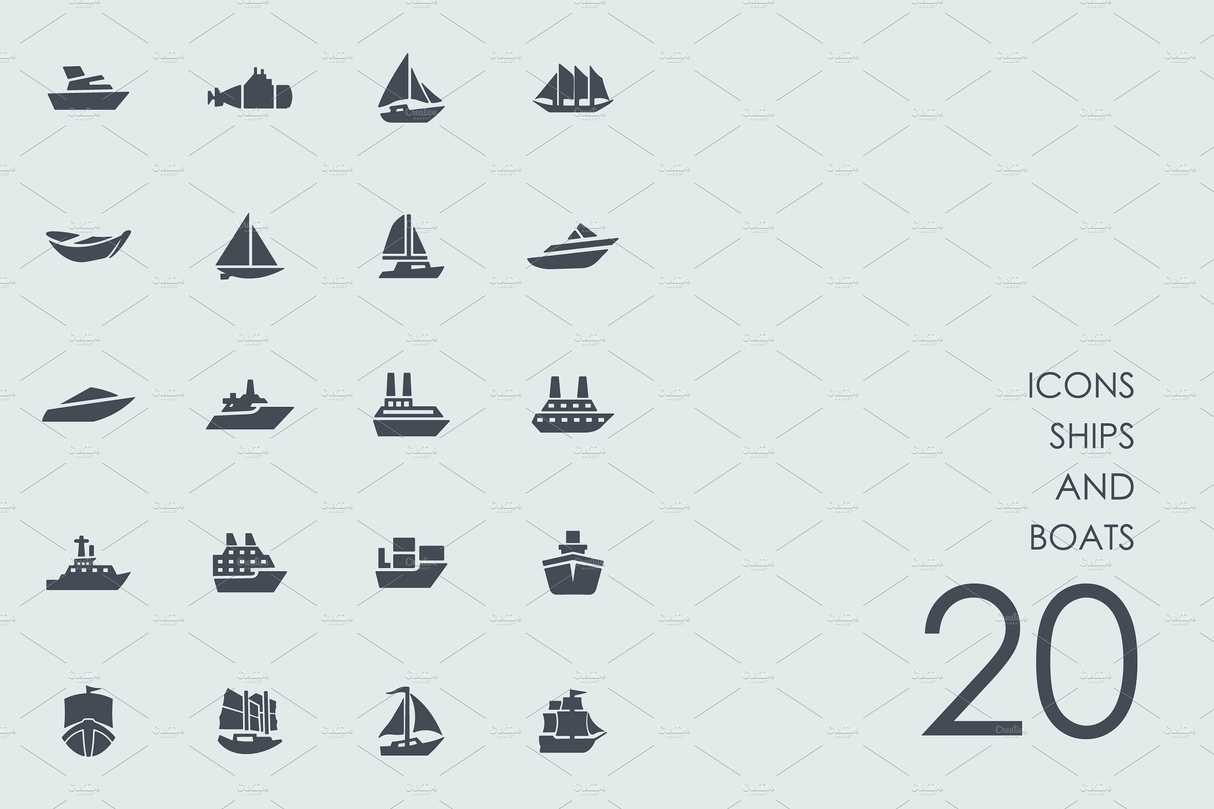 Ships and boats icons