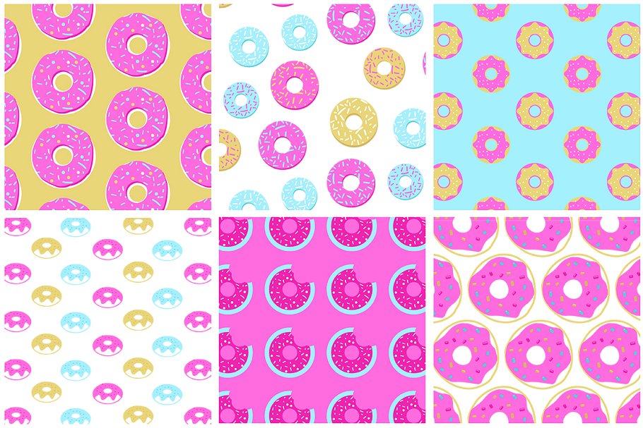 甜甜圈点状背景纹理素材 Sprinkles & Do