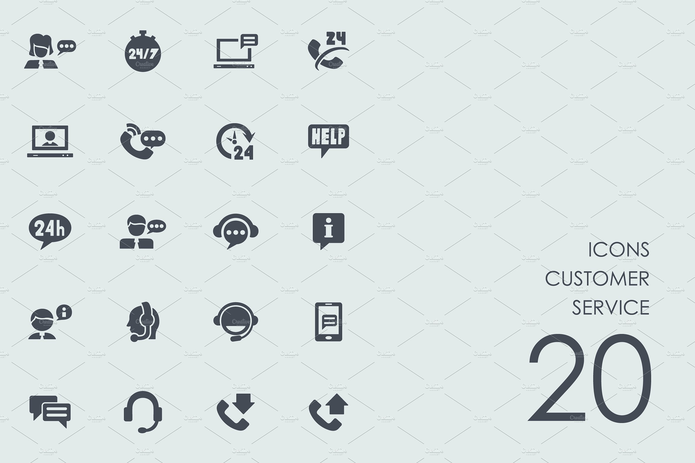 Customer service icons