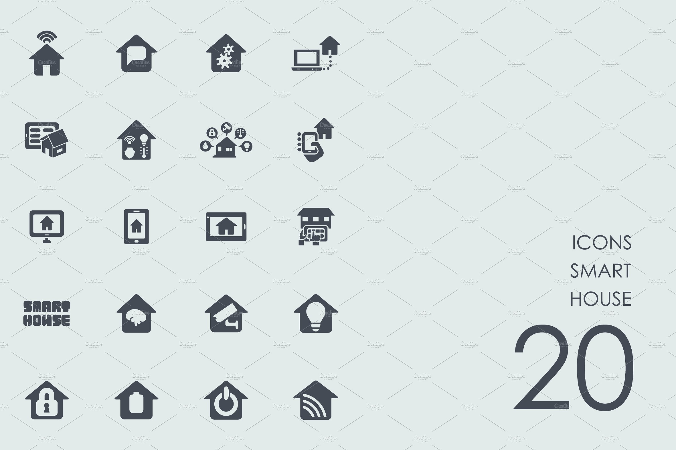 Smart house icons