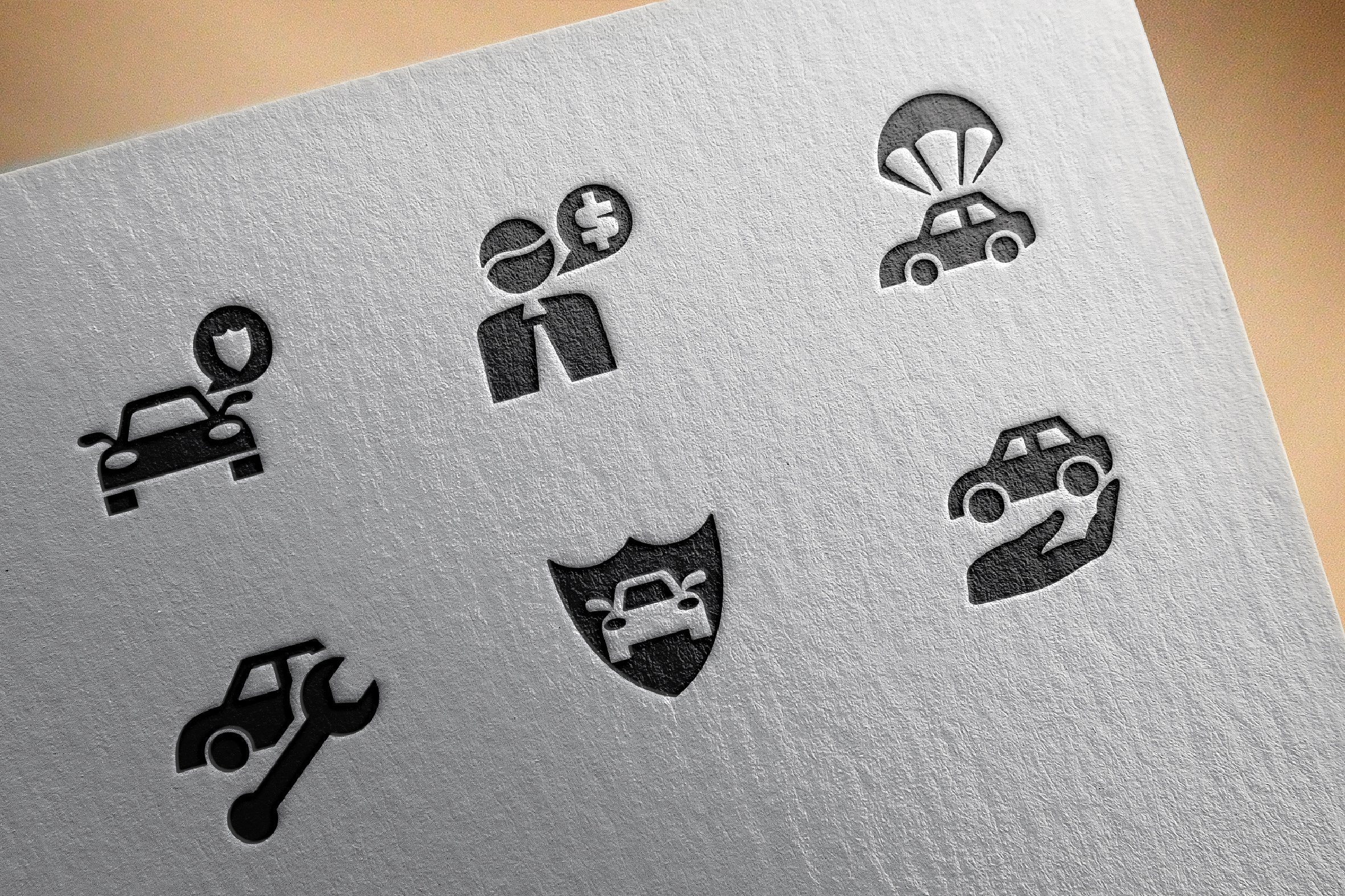 Car insurance icons