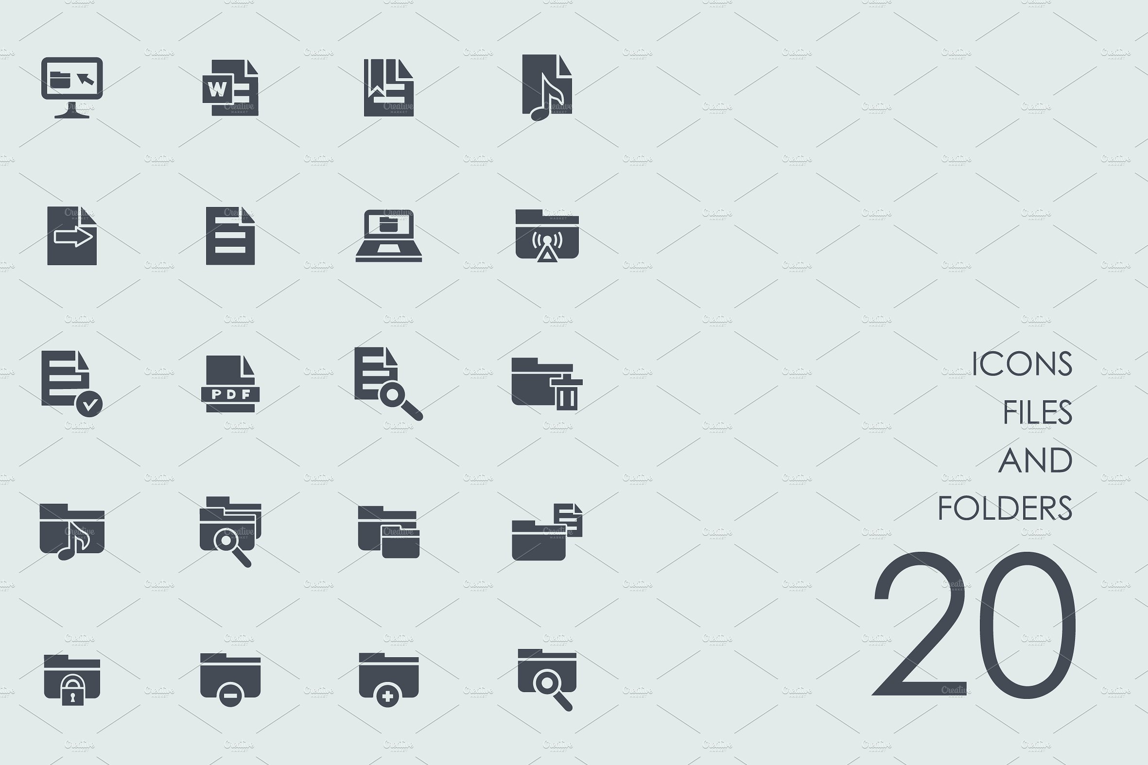 Files and folders icons