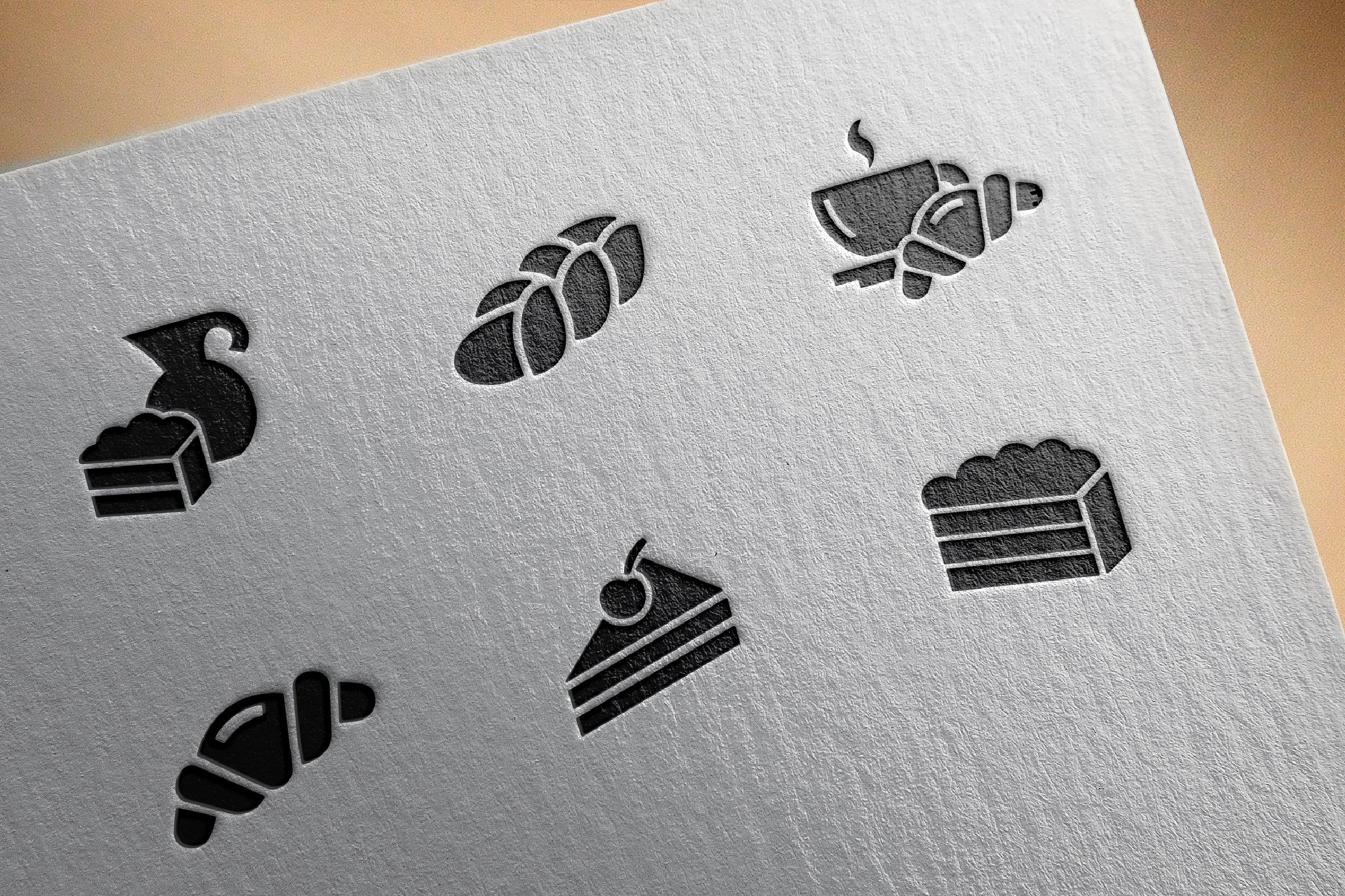 Bakery products icons