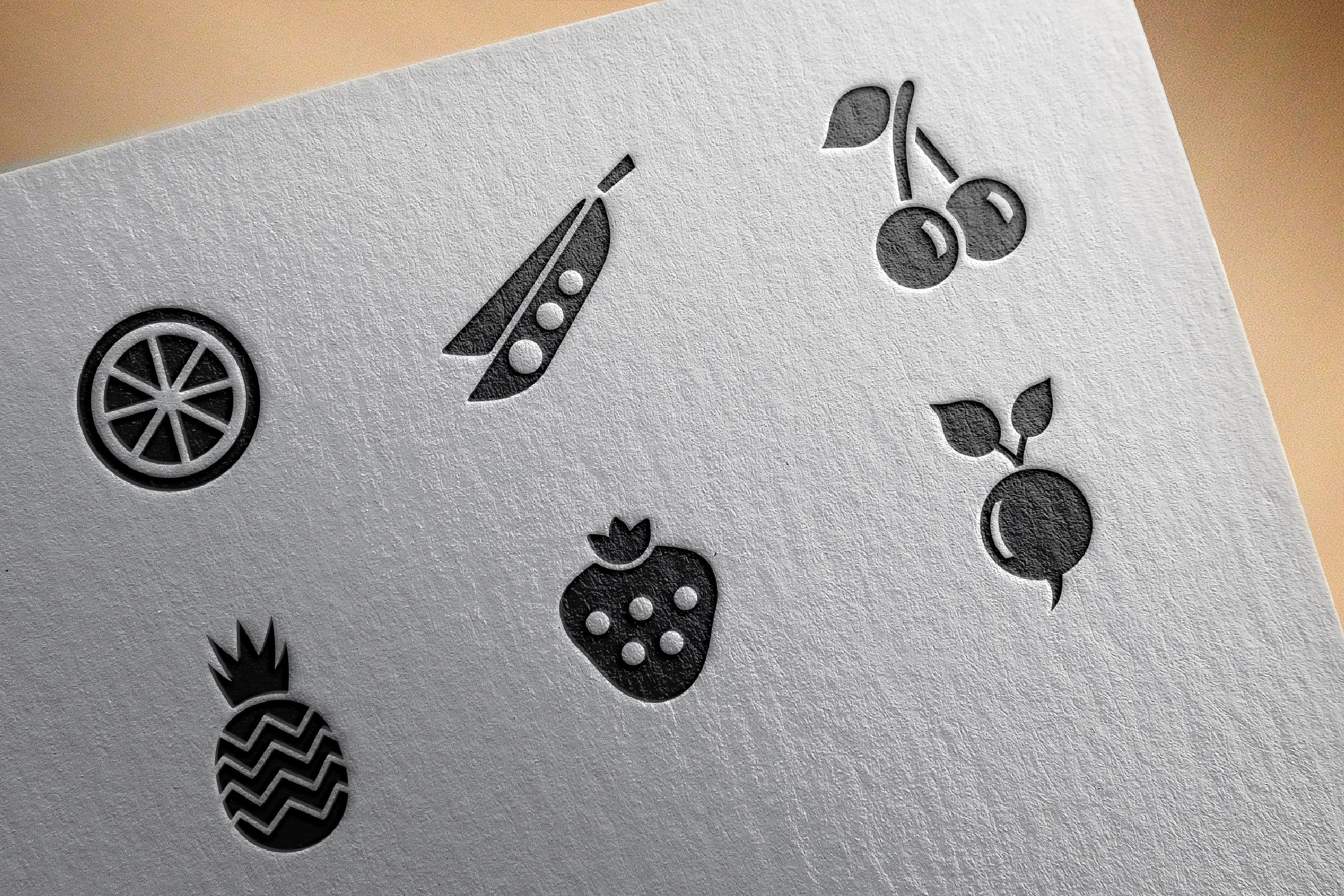 Fruits and vegetables icons