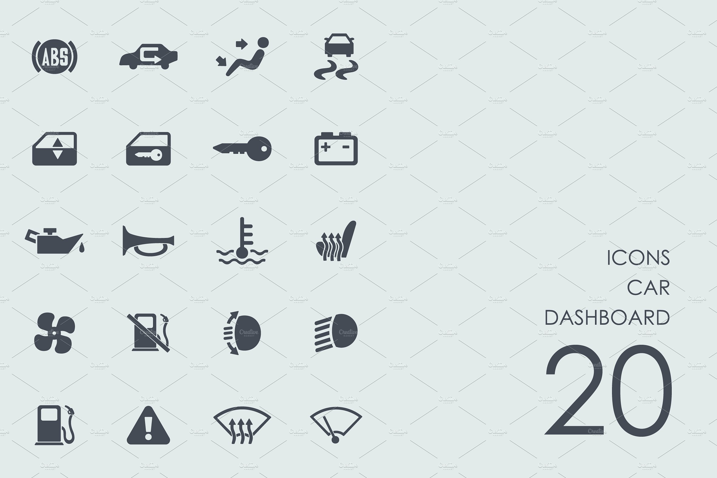 Car dashboard icons