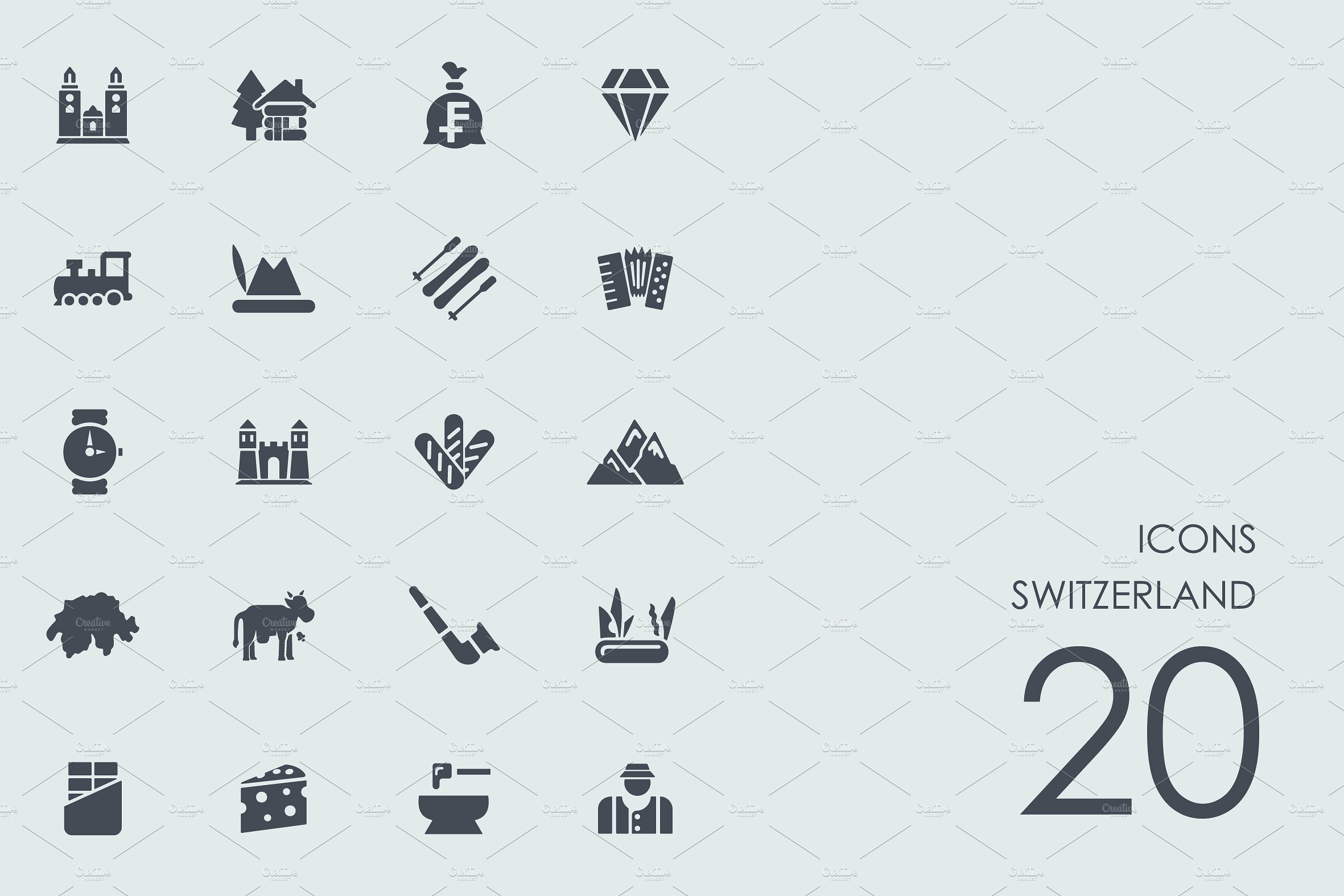 Switzerland icons