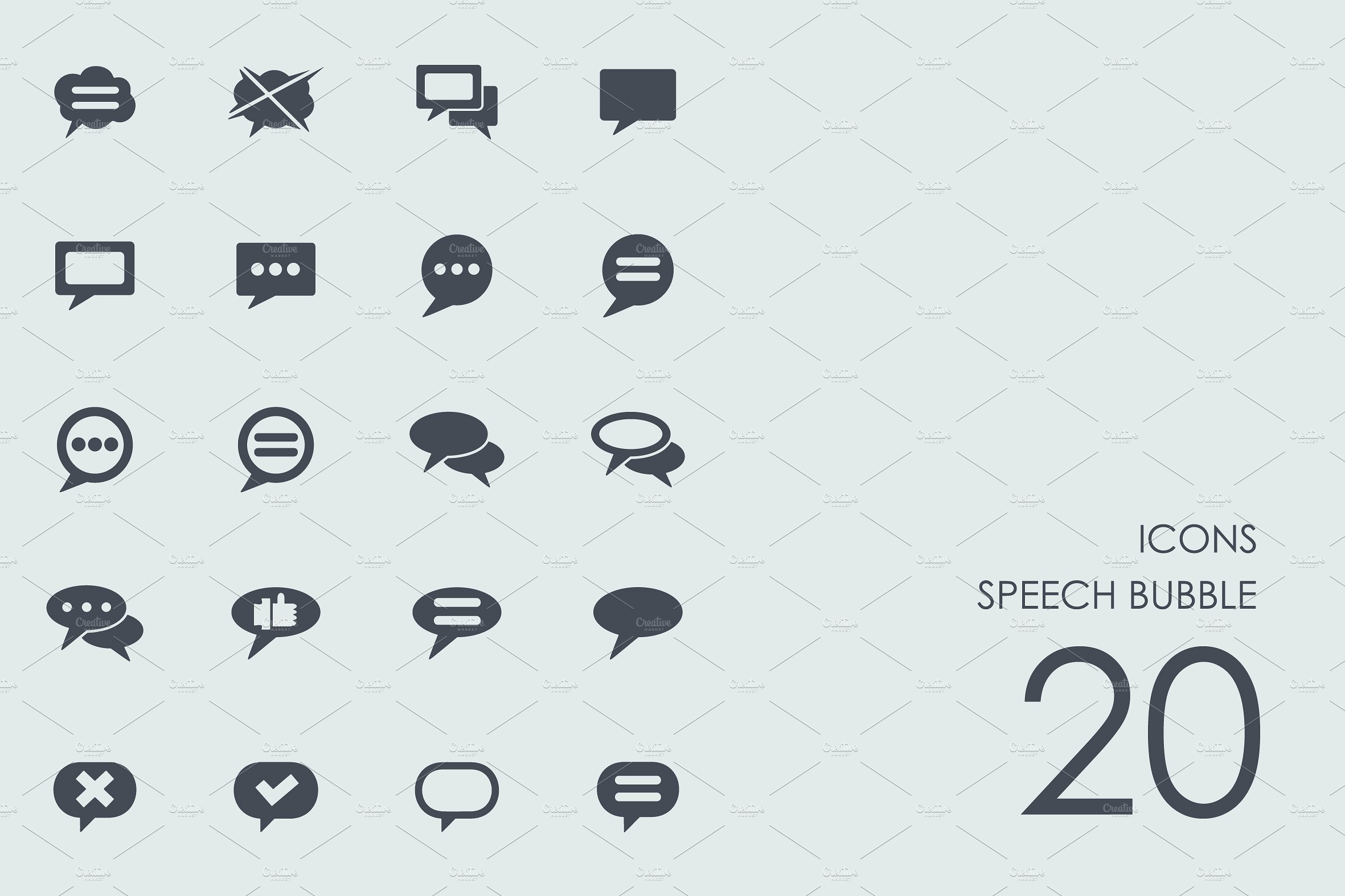 Speech bubble icons