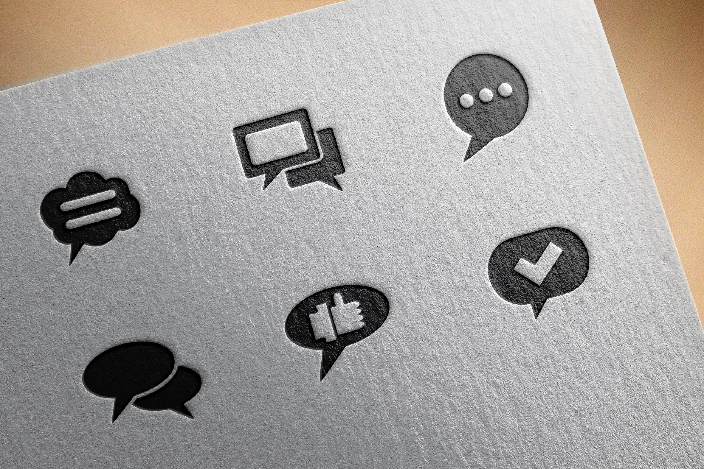 Speech bubble icons