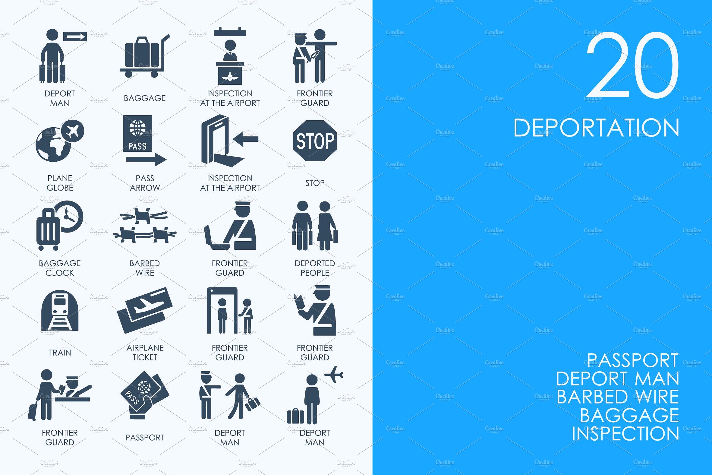 Deportation icons