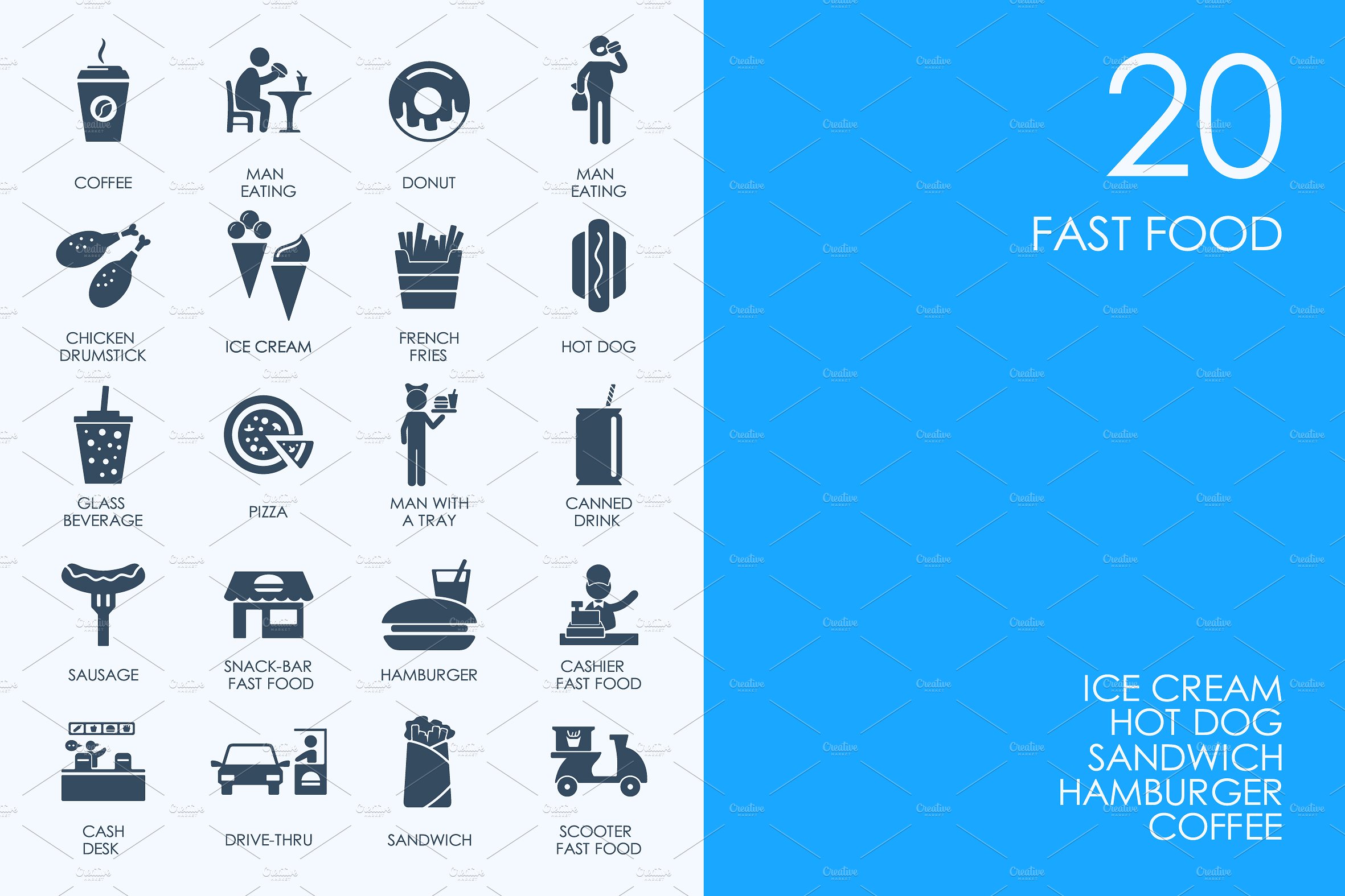 Fast food icons