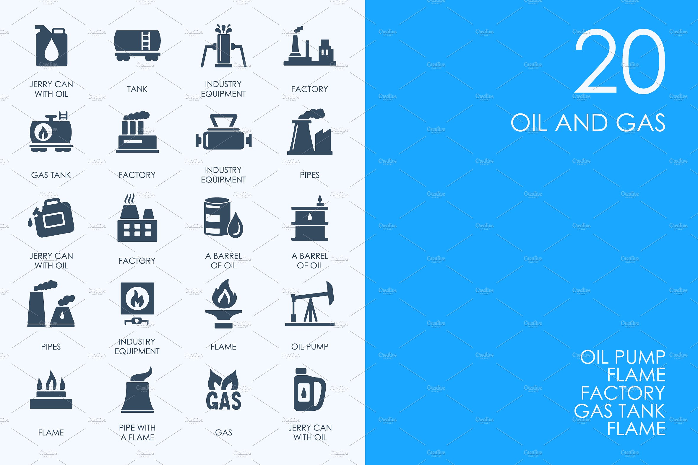 Oil and gas icons