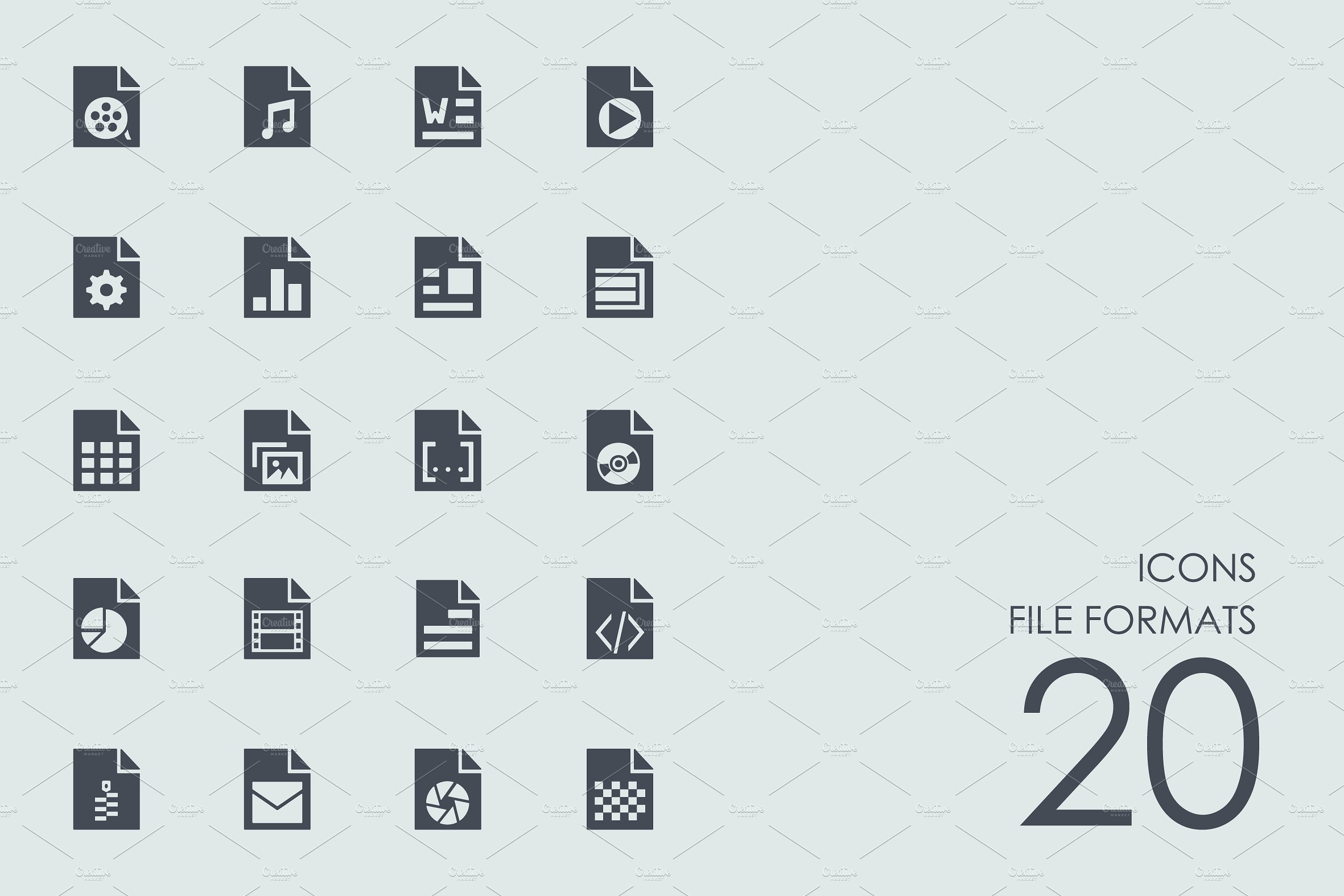 File formats icons