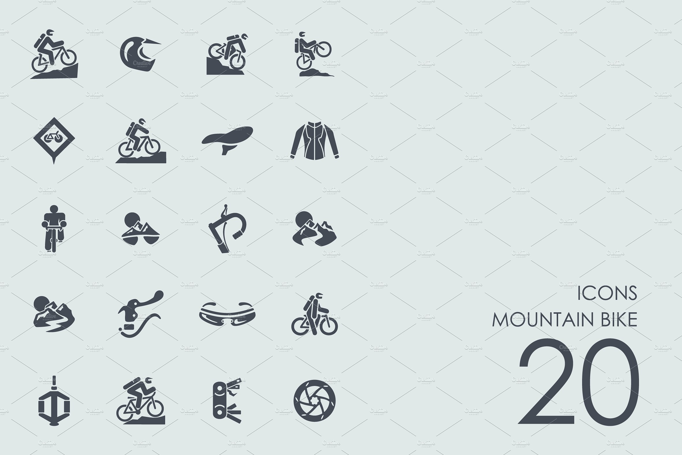 Mountain bike icons