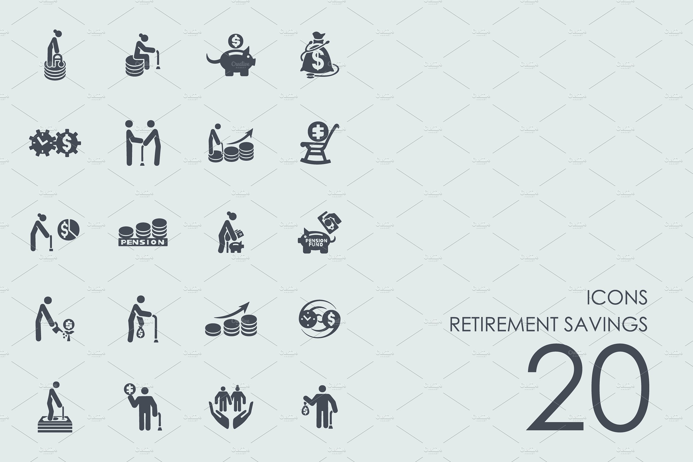 Retirement Savings icons