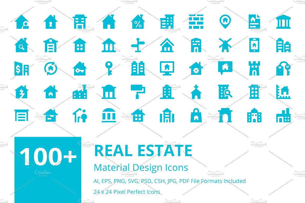 100 Real Estate Material Icon