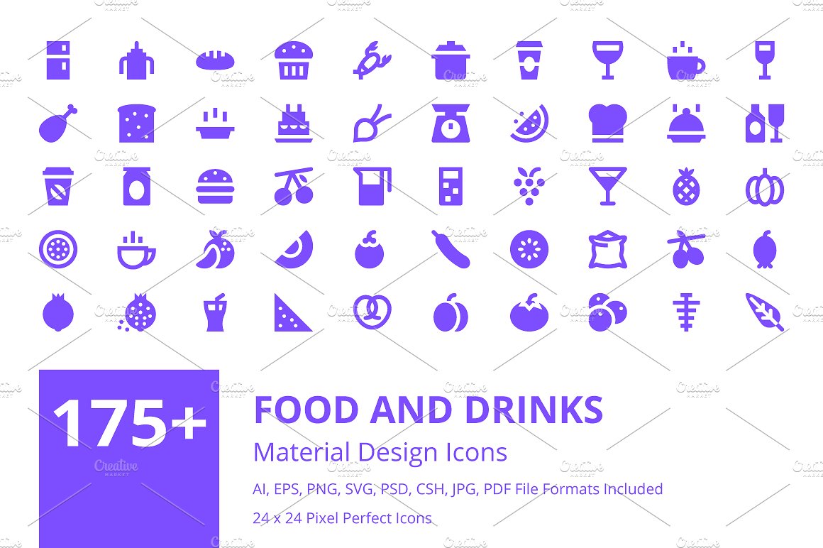 175 Food and Drinks Material