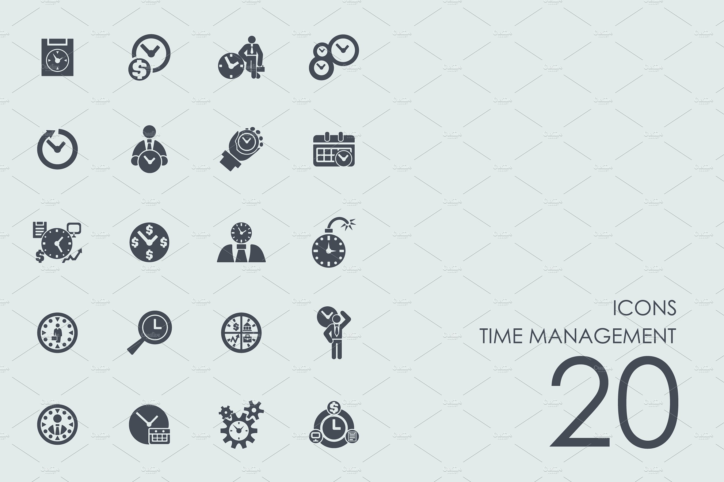 Time management icons