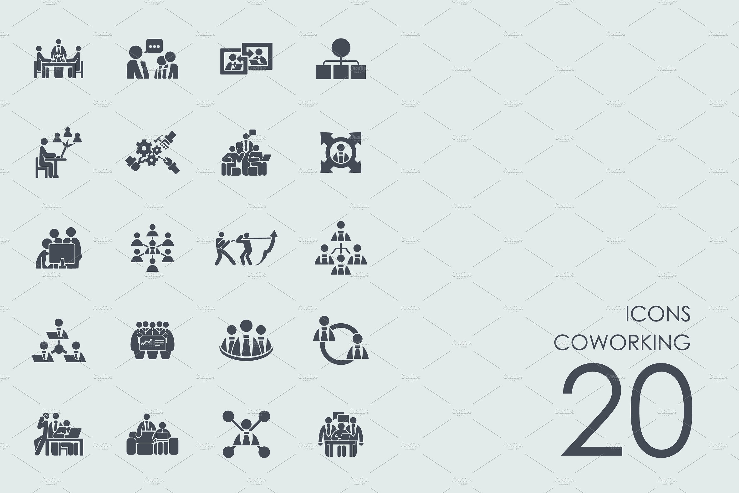 Coworking icons