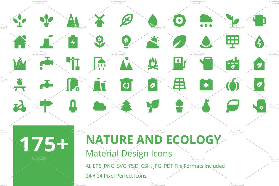 175 Nature and Ecology Vector