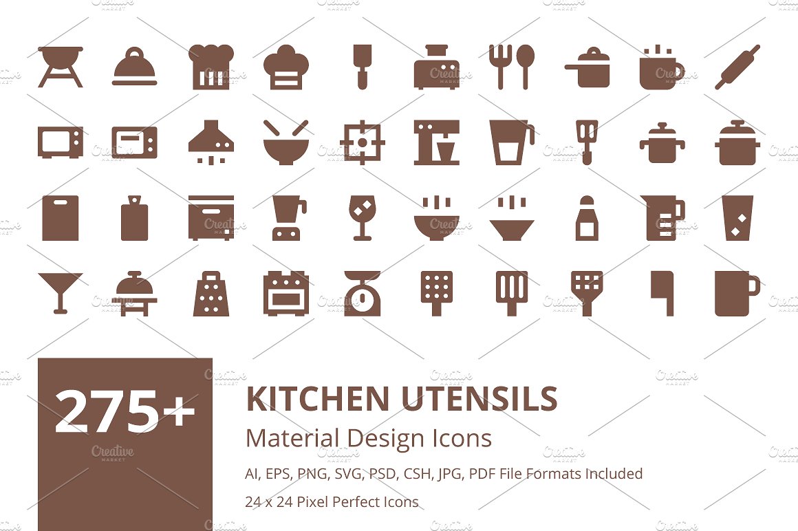 275 Kitchen Utensils Material