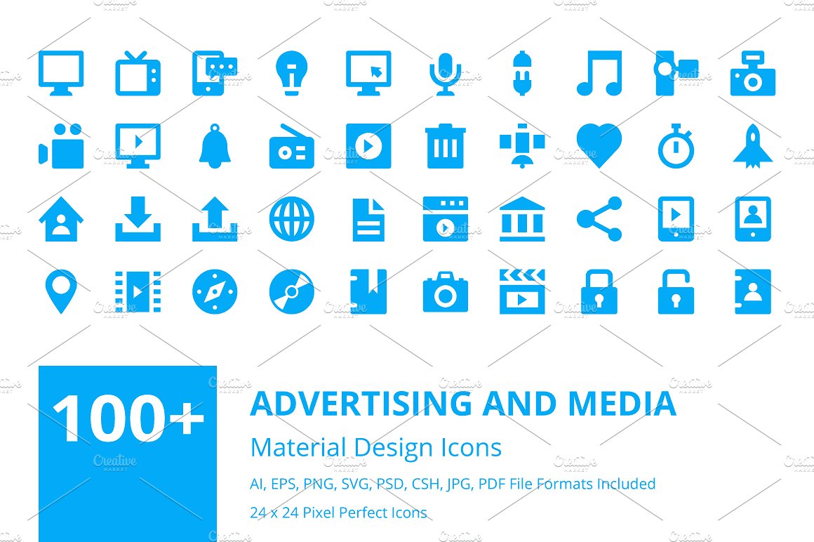 100 Advertising and Media Ico