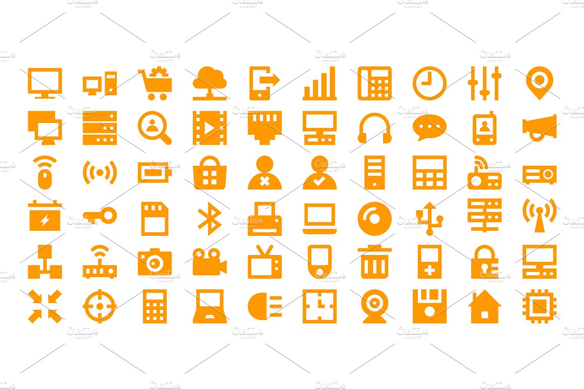 100 Network Technology Icons